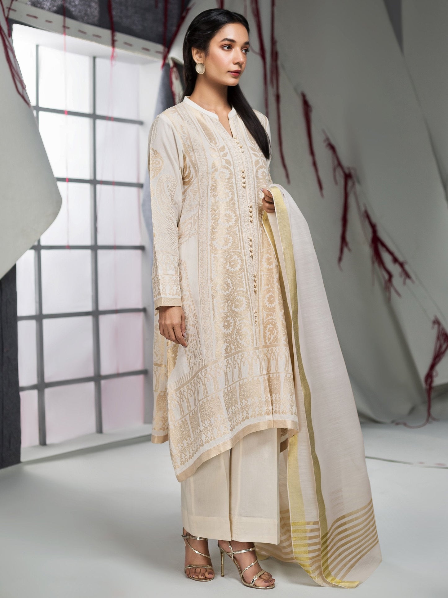 2-Pc Jacquard Suit