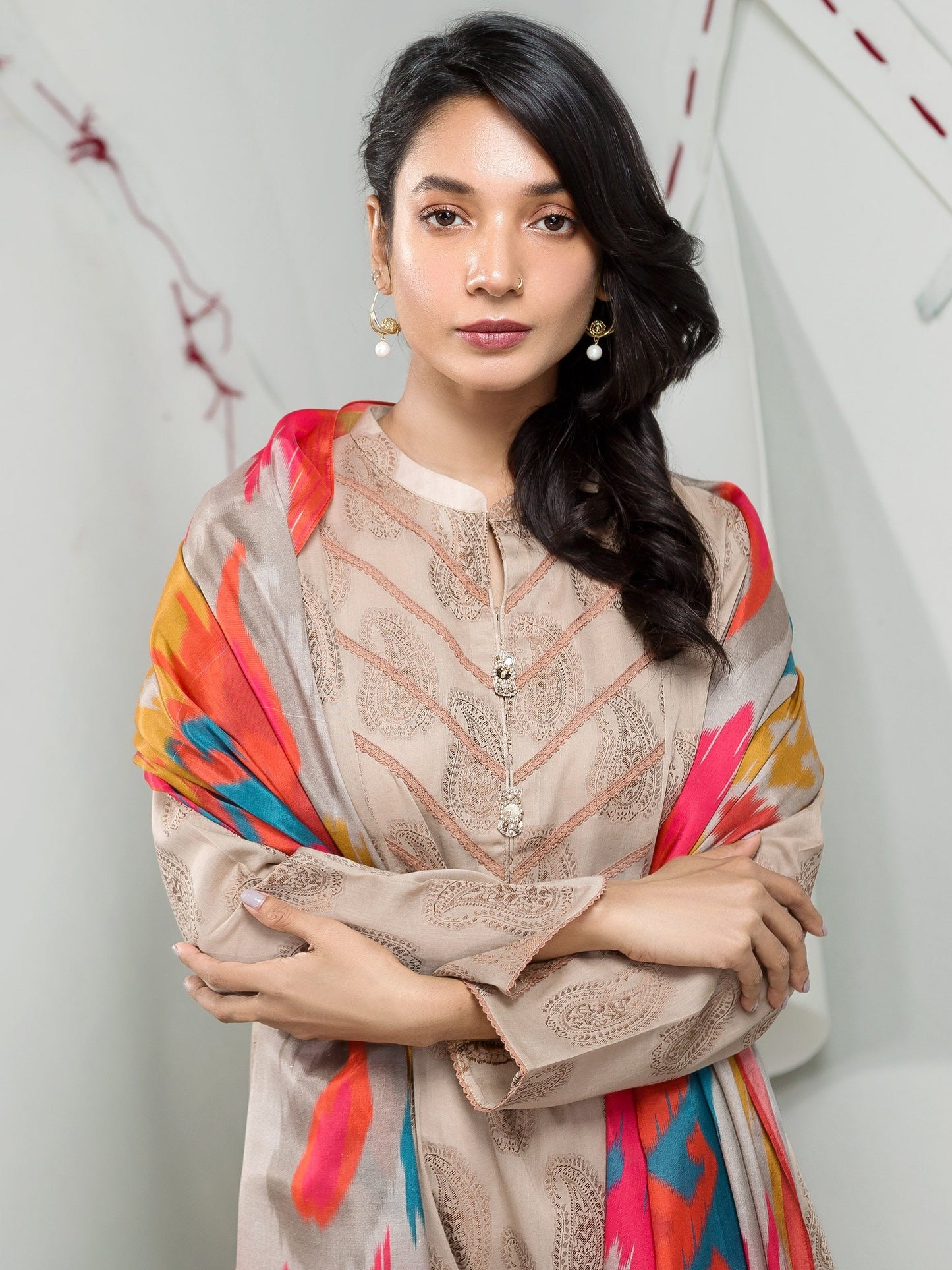 2-Pc Jacquard Suit