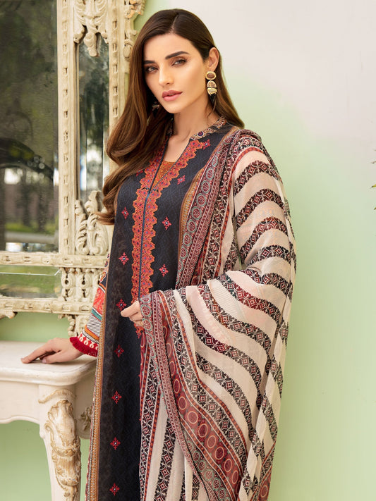 2-Pc Embroidered Lawn Suit