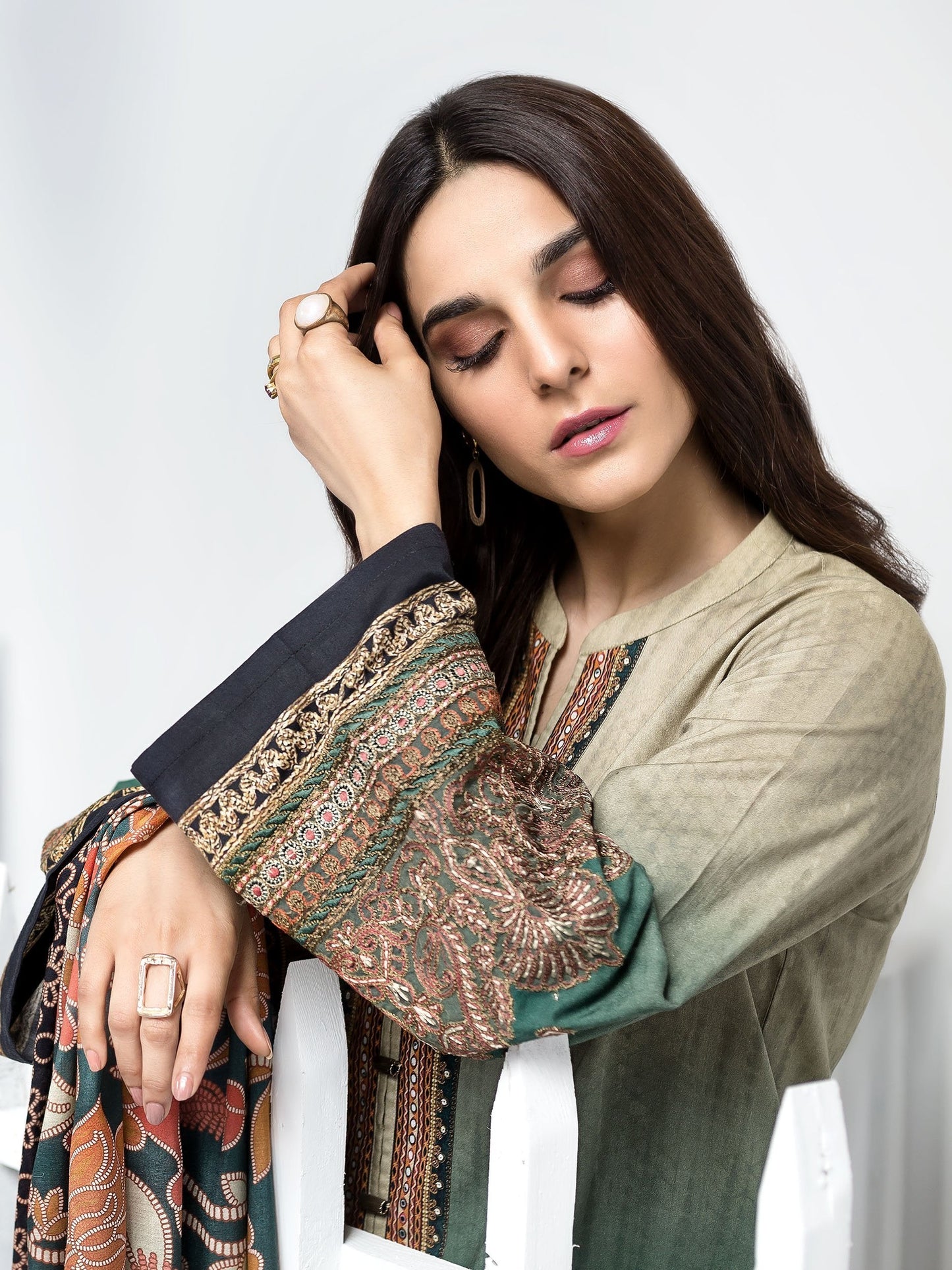 2-Pc Embroidered Lawn Suit