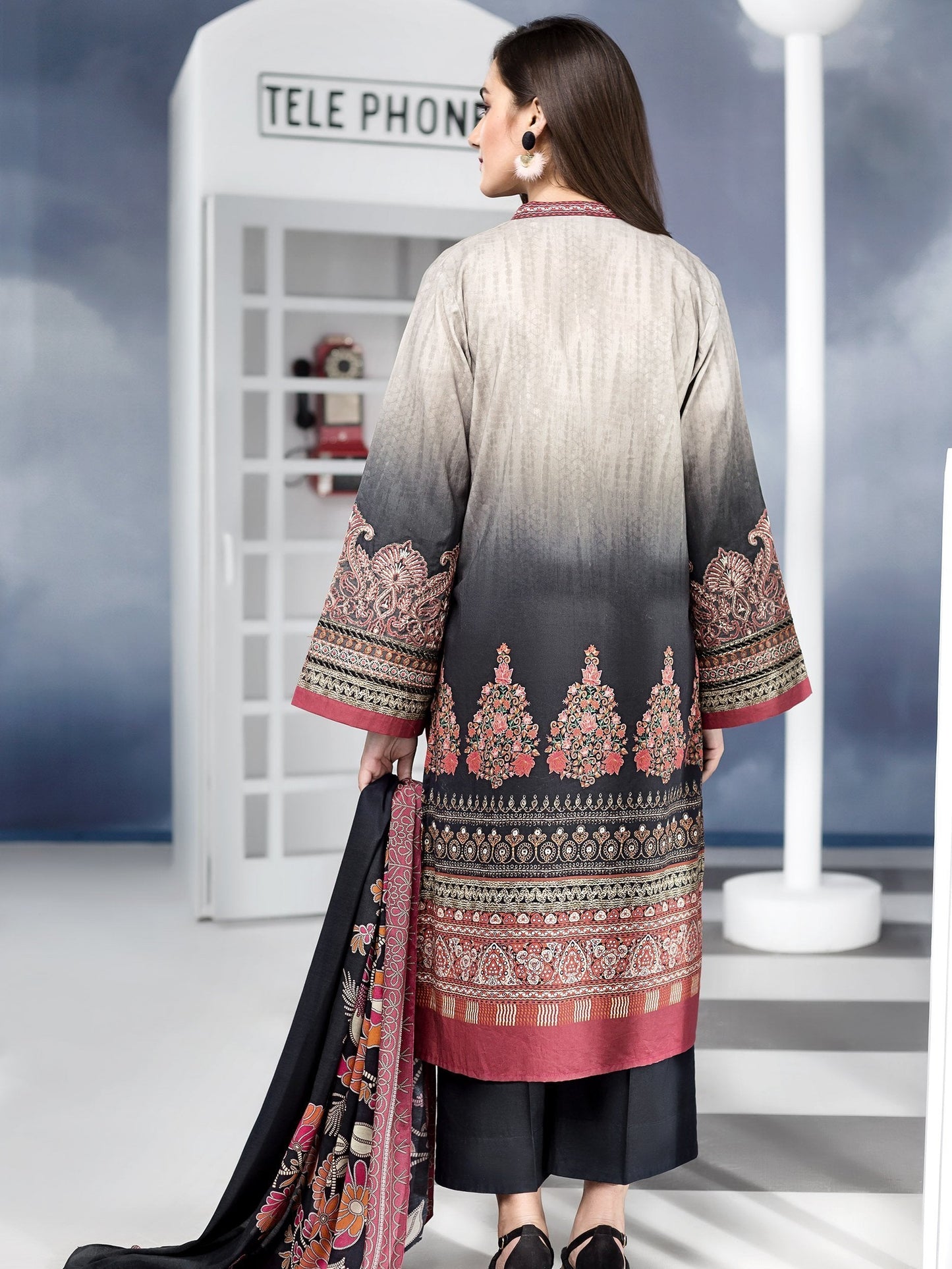 2-Pc Embroidered Lawn Suit