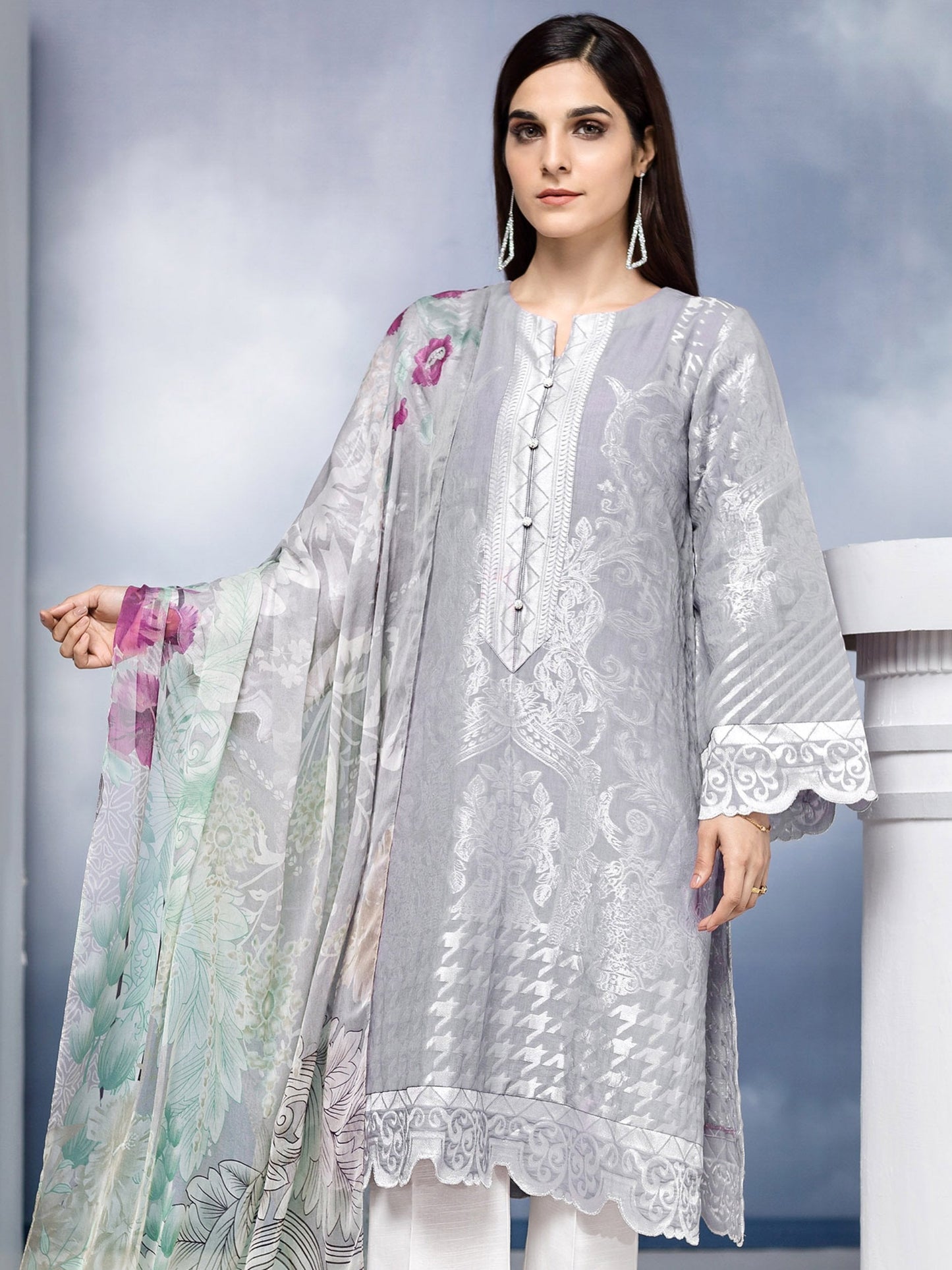 2-Pc Jacquard Suit