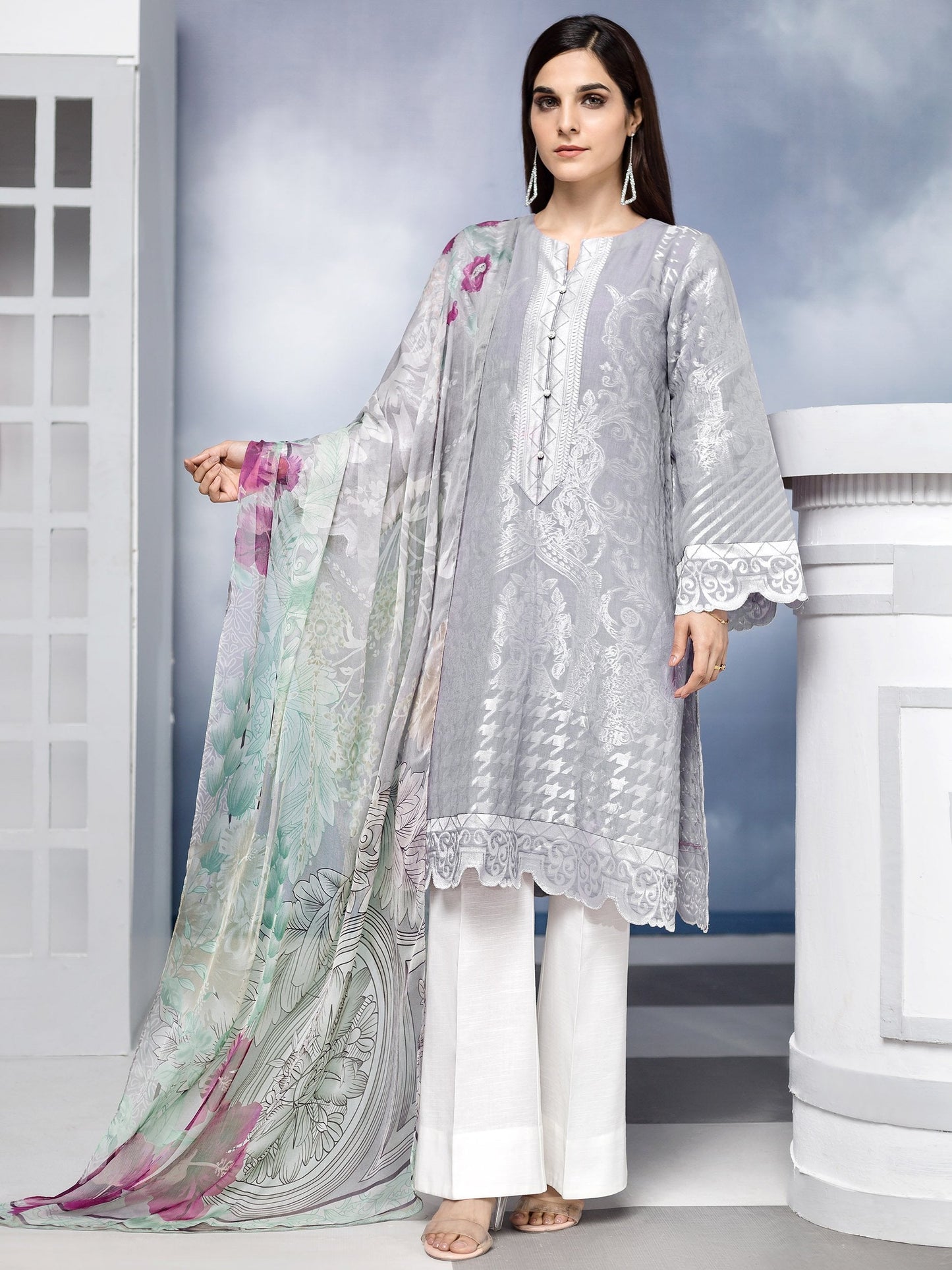 2-Pc Jacquard Suit