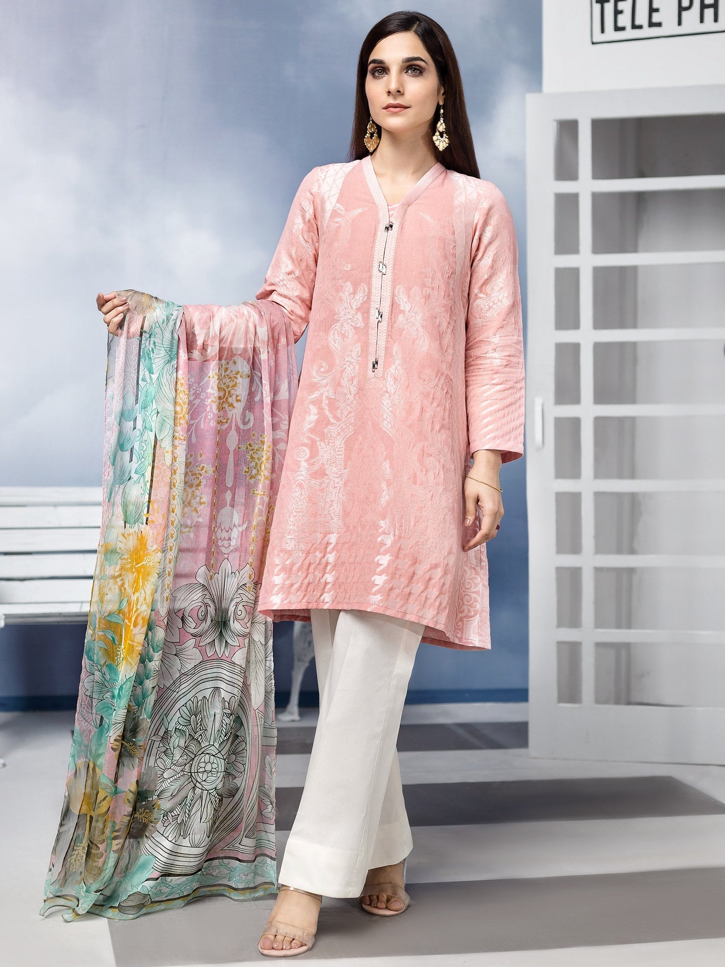 2-Pc Jacquard Suit