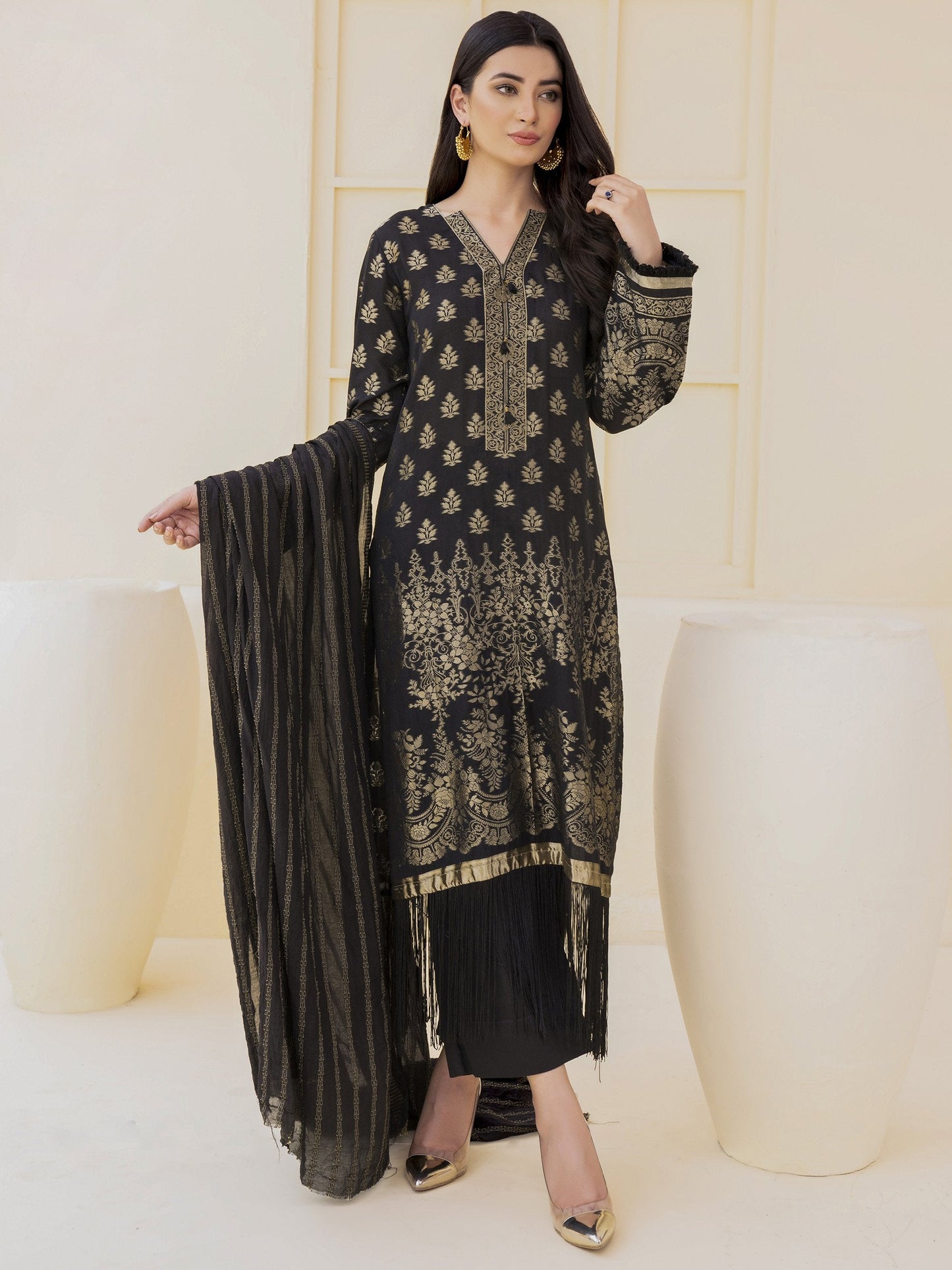 2-Pc Jacquard Suit