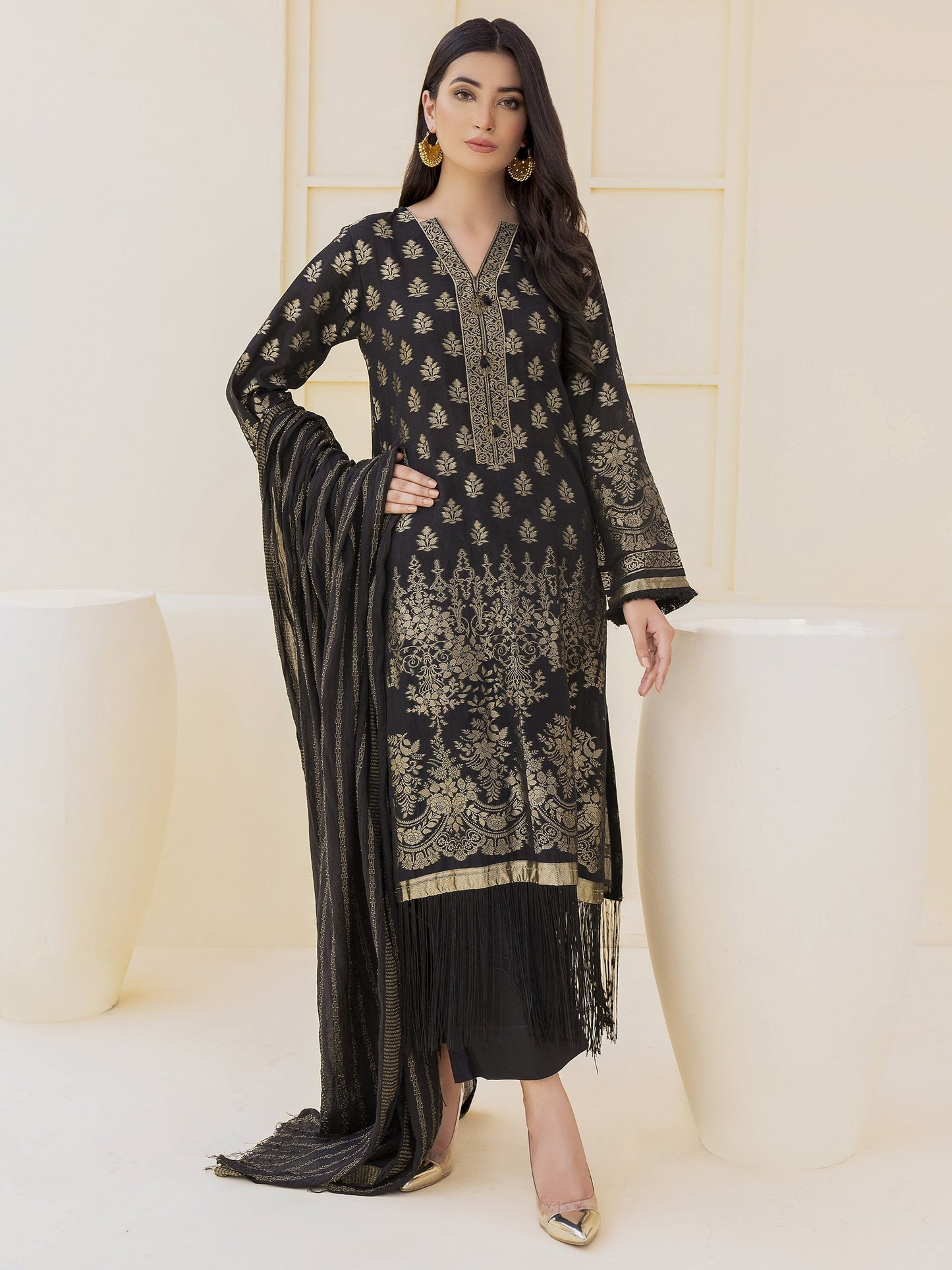 2-Pc Jacquard Suit