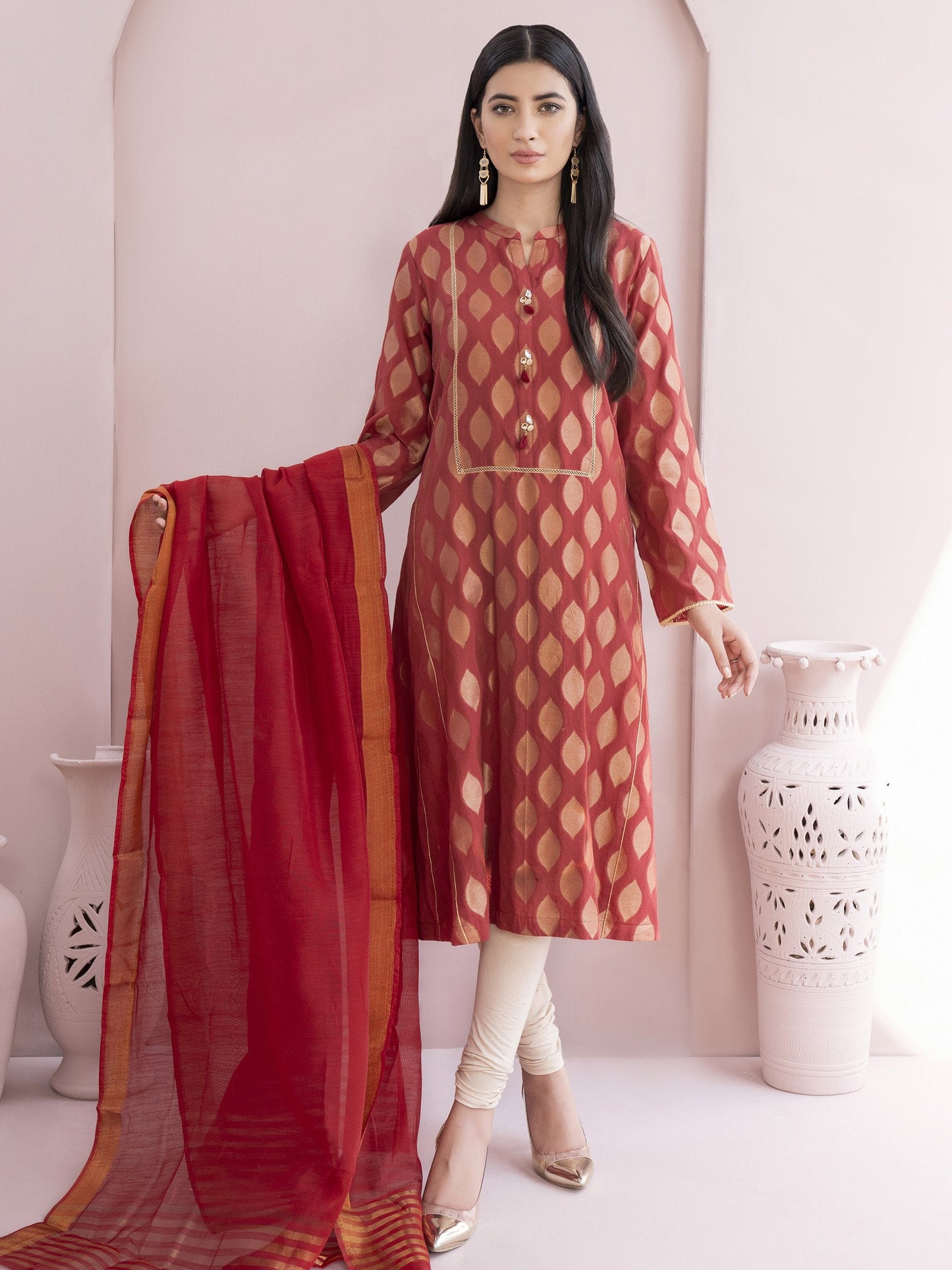 2-Pc Jacquard Suit