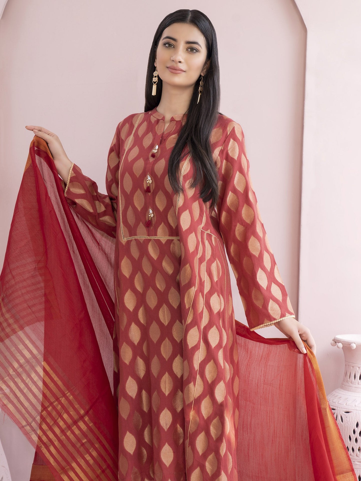 2-Pc Jacquard Suit