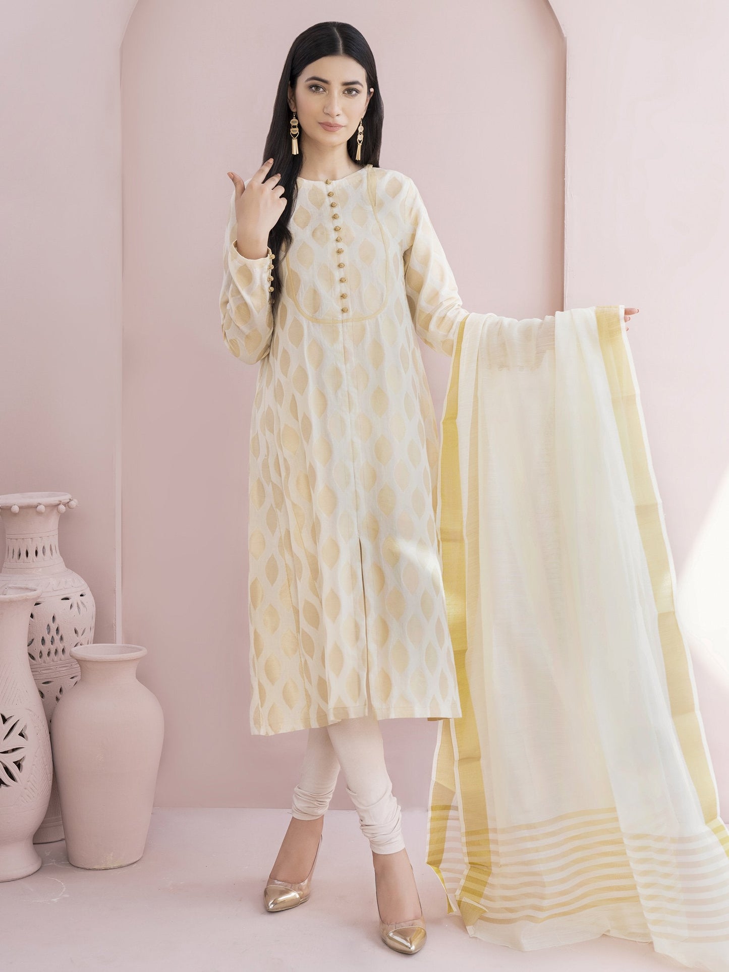 2-Pc Jacquard Suit