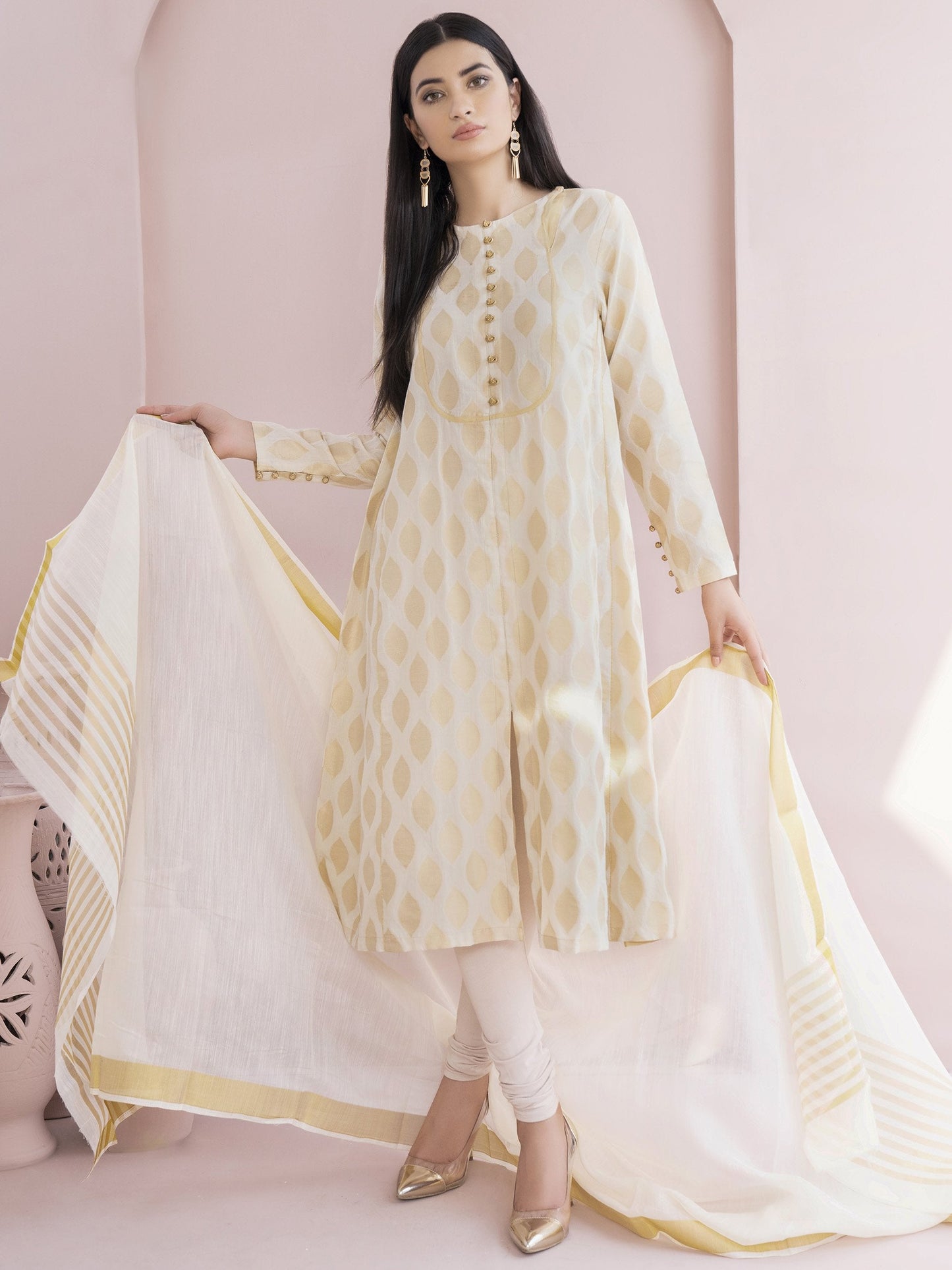 2-Pc Jacquard Suit