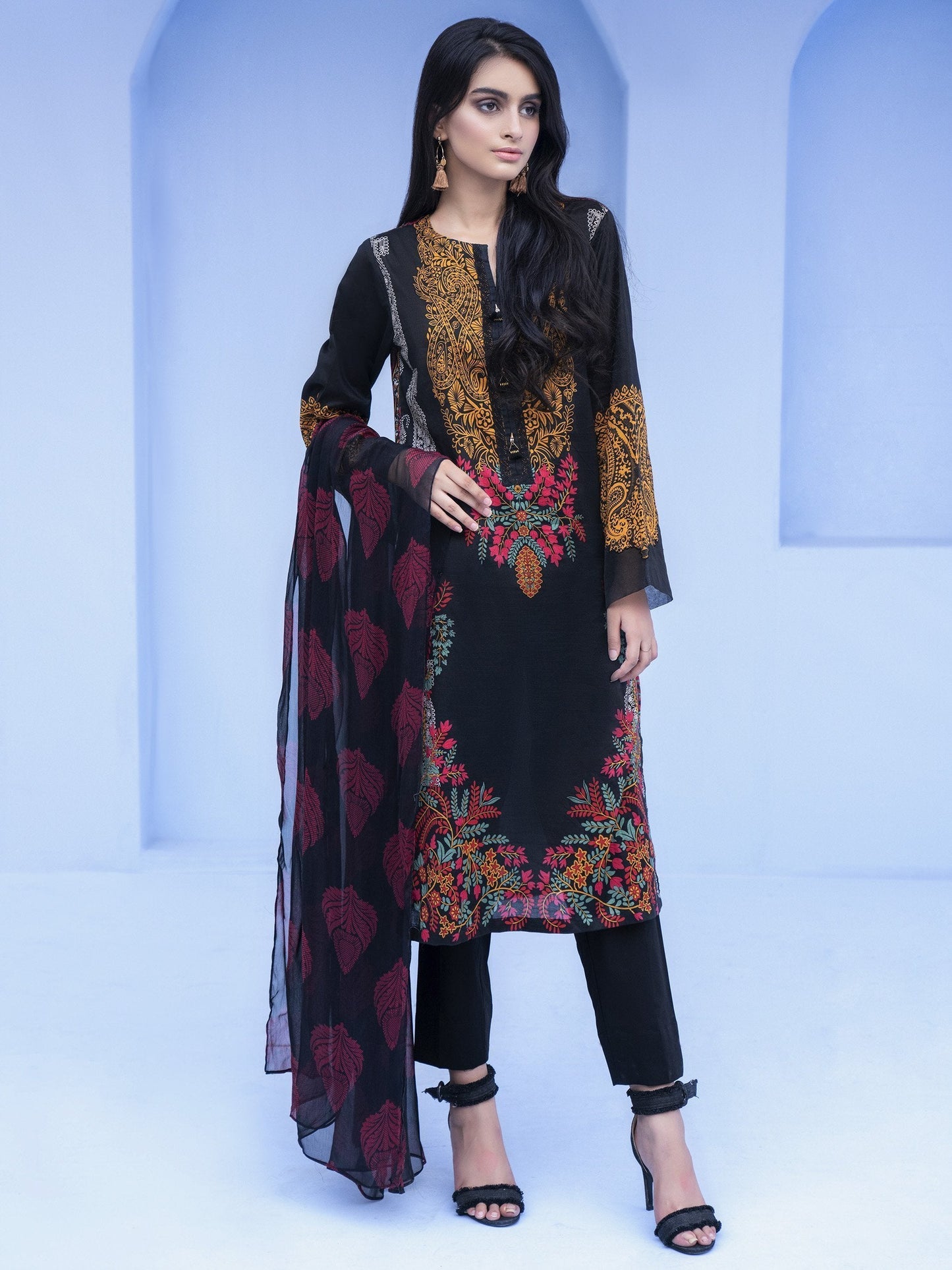 2-Pc Slub Lawn Suit
