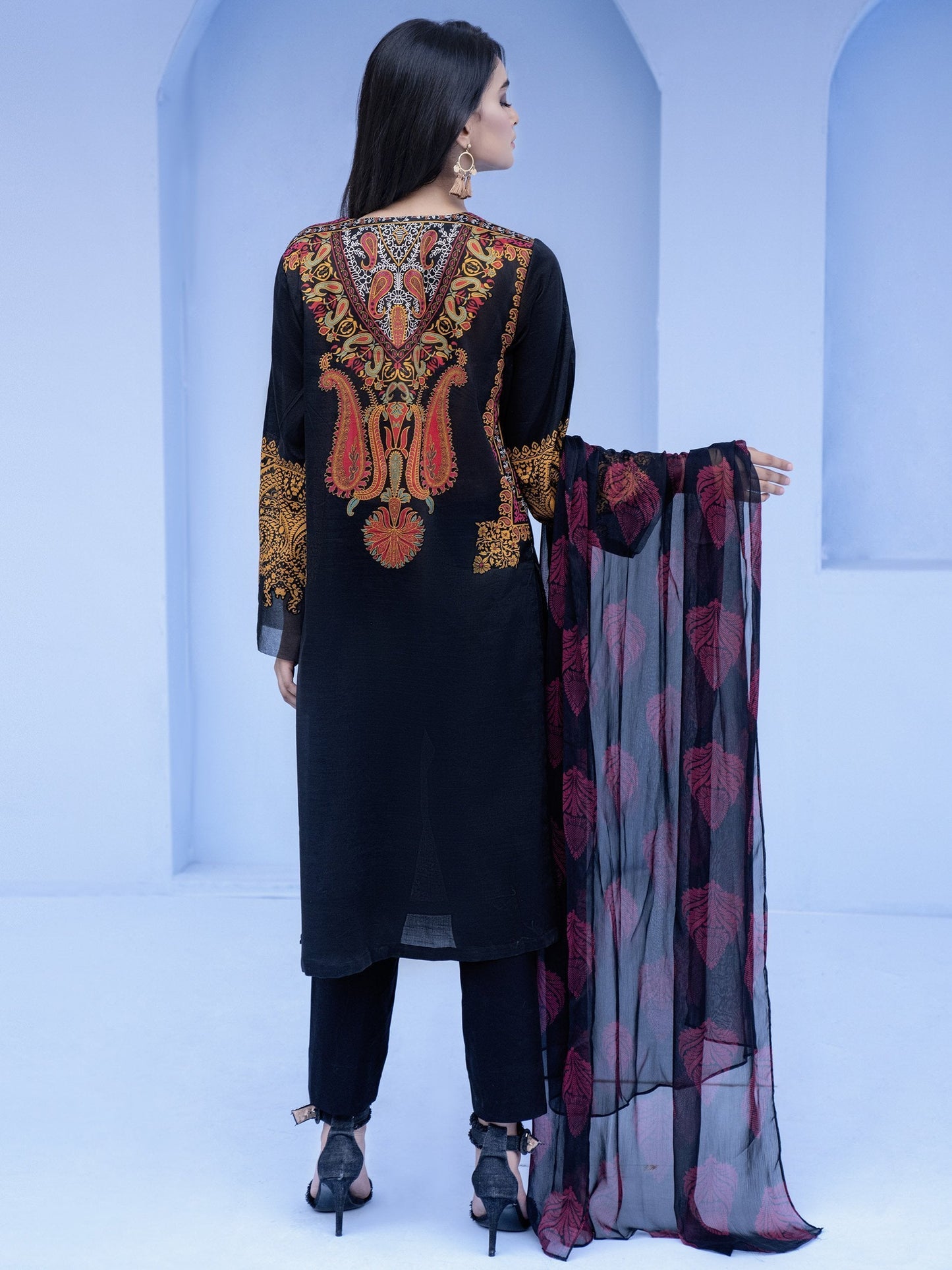 2-Pc Slub Lawn Suit