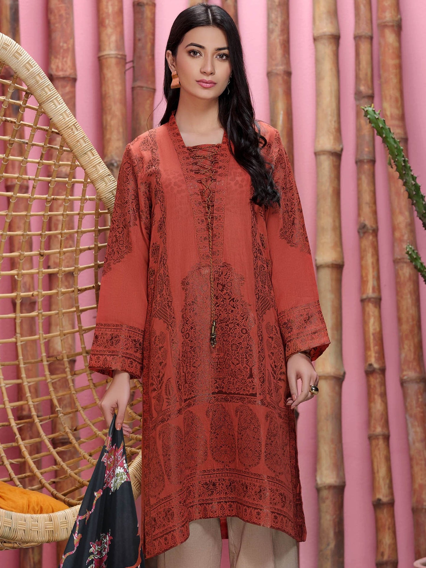 2-Pc Jacquard Suit