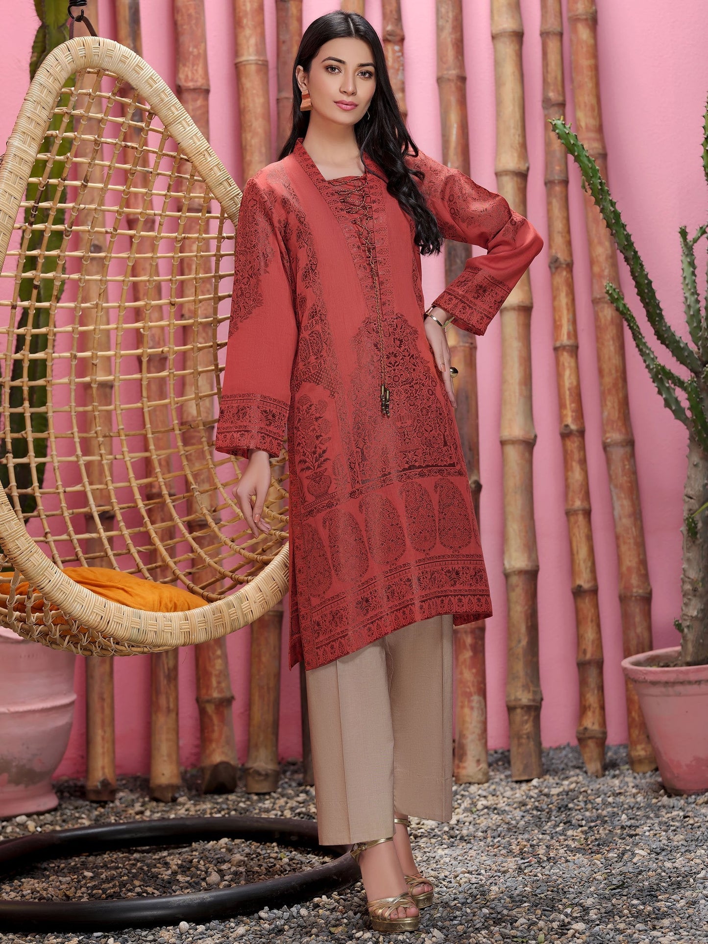 2-Pc Jacquard Suit