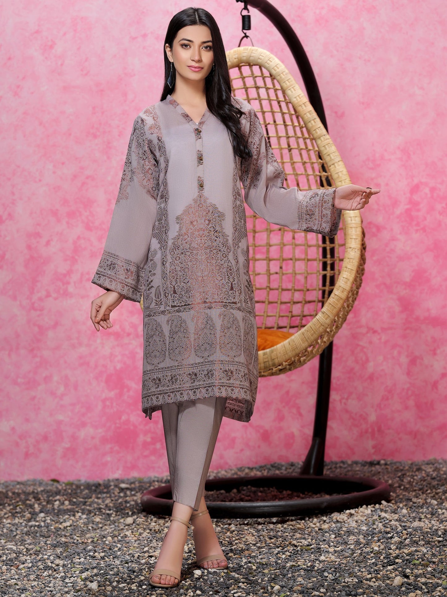 2-Pc Jacquard Suit