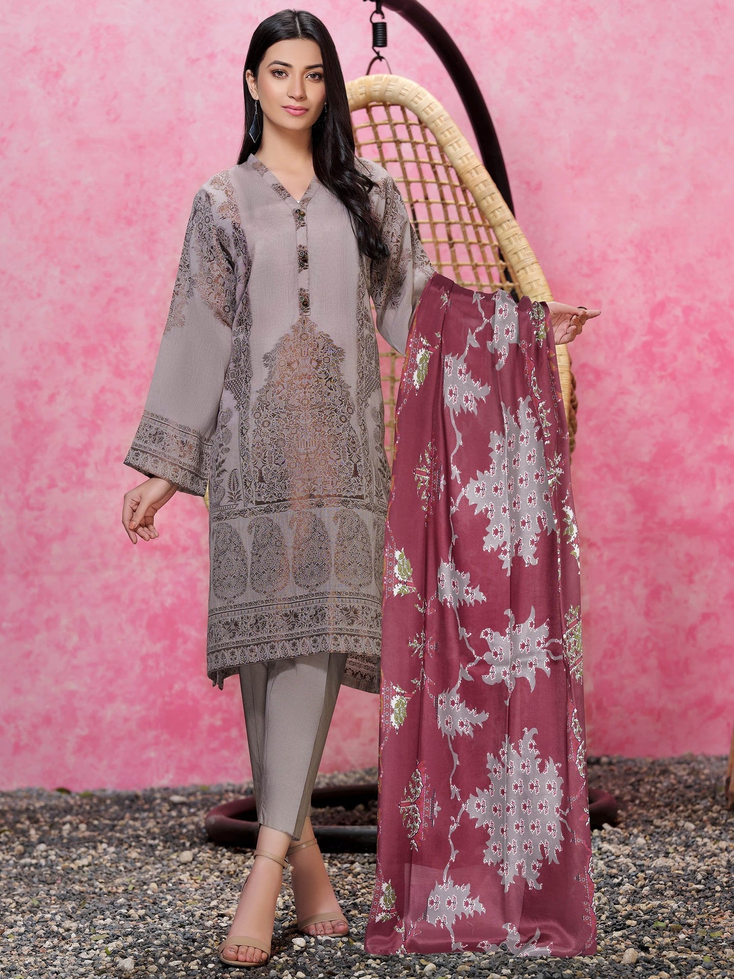 2-Pc Jacquard Suit