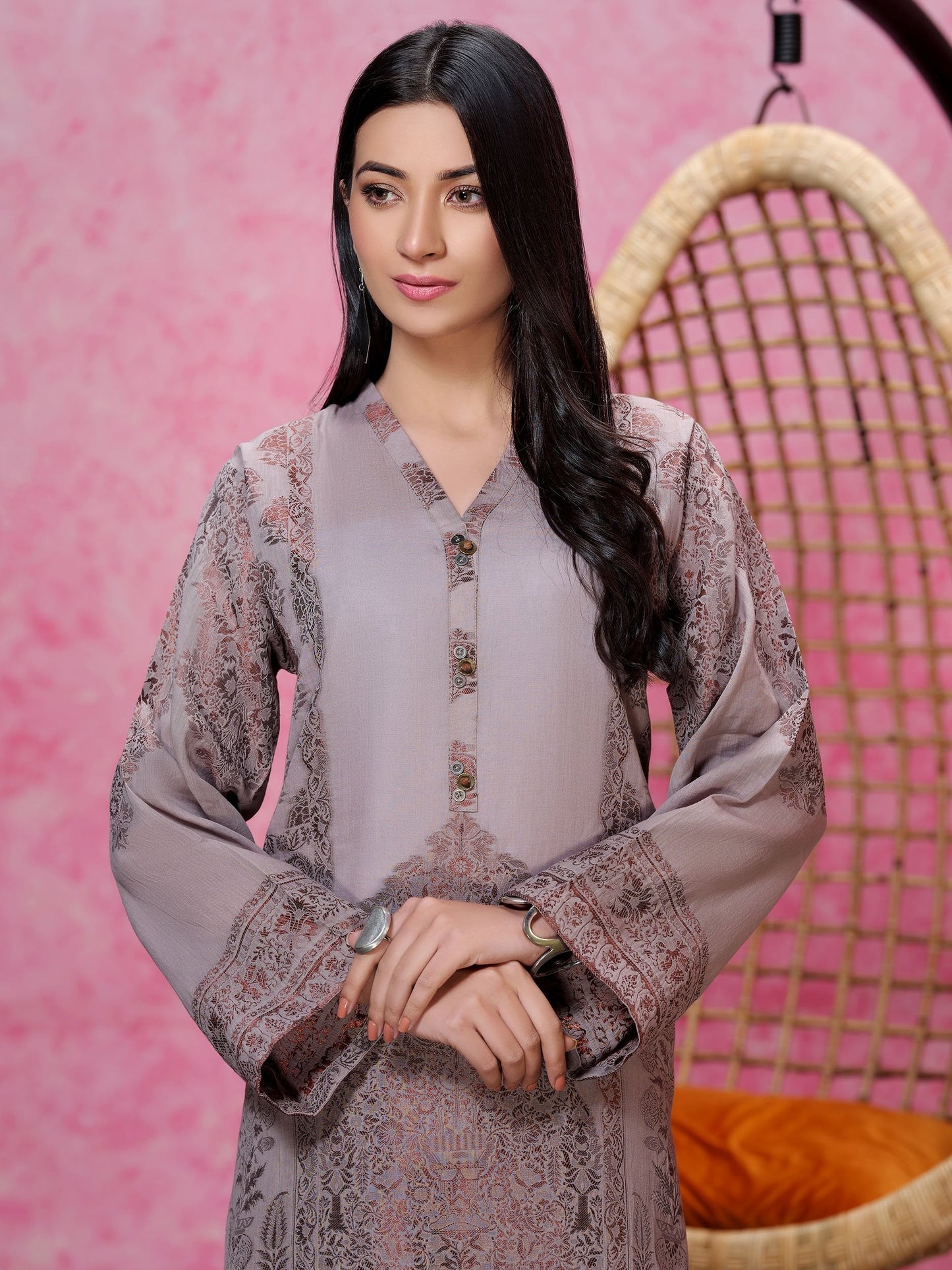 2-Pc Jacquard Suit