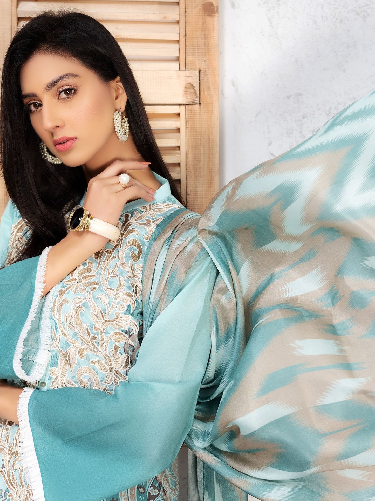 2-Pc Embroidered Lawn Suit