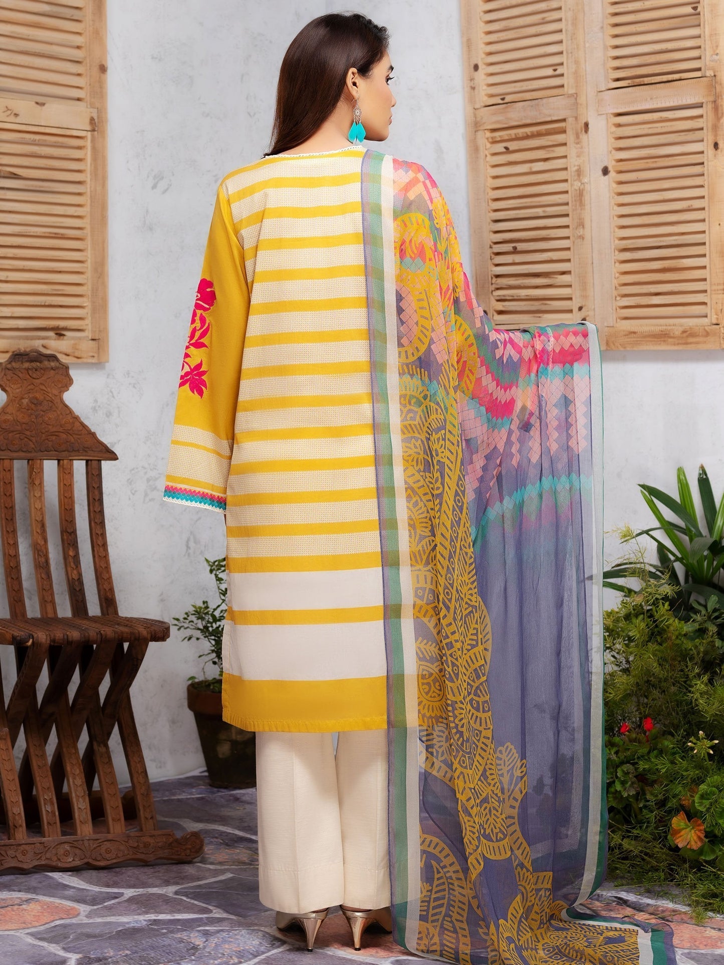 2-Pc Embroidered Lawn Suit