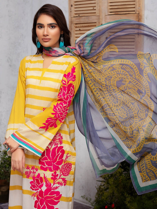 2-Pc Embroidered Lawn Suit