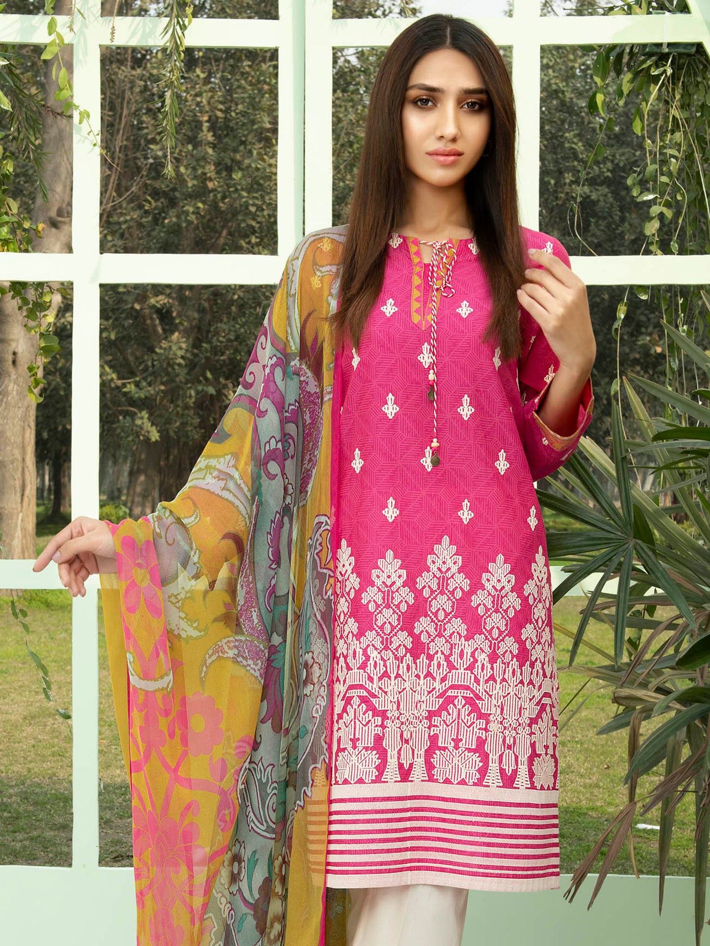 2-Pc Embroidered Lawn Suit