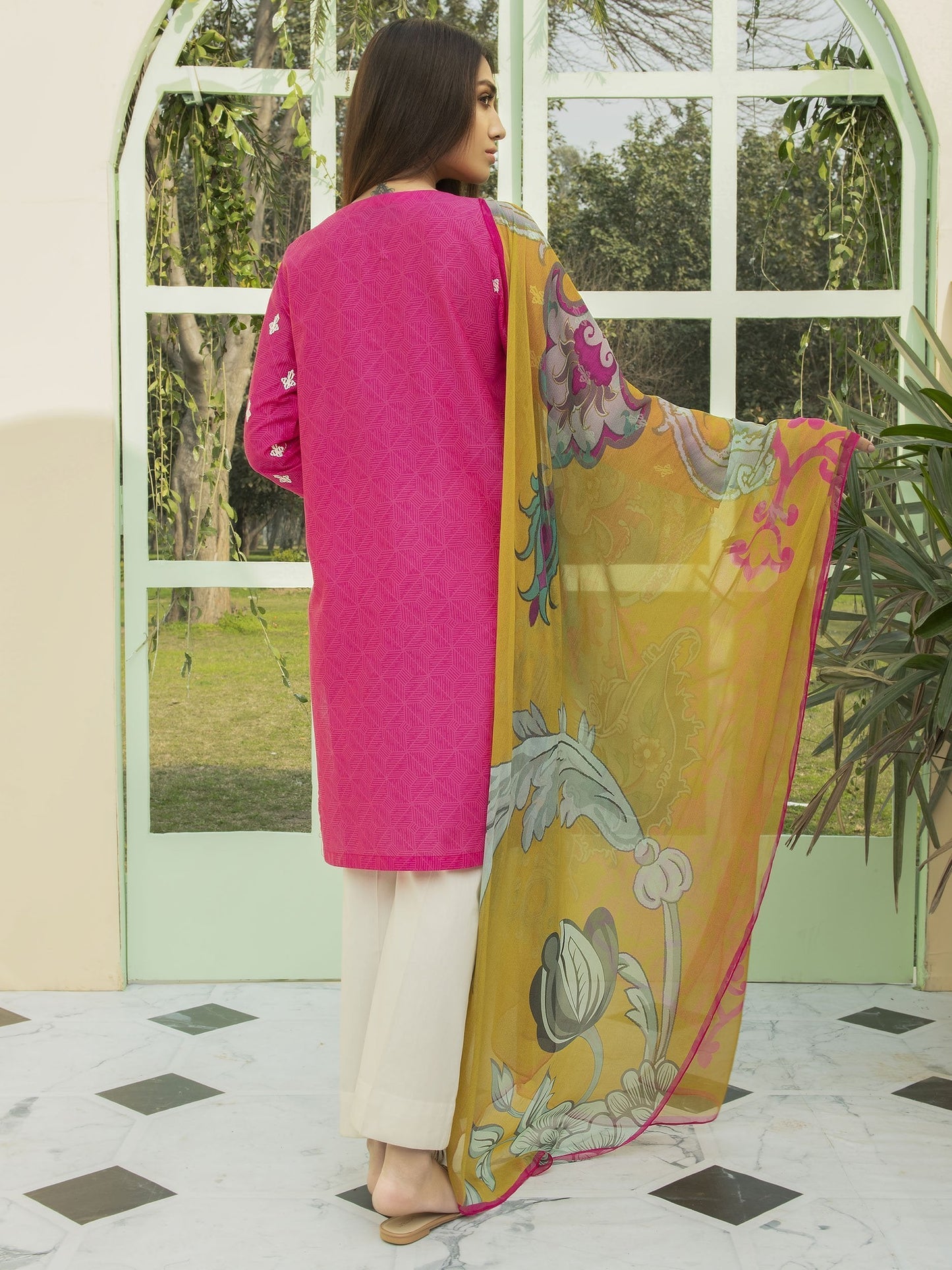 2-Pc Embroidered Lawn Suit