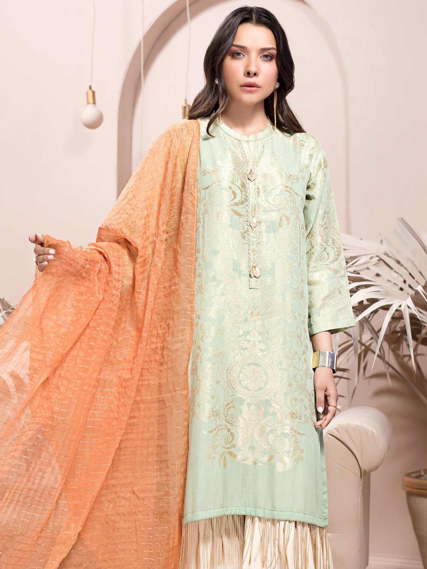 2-Pc Jacquard Suit